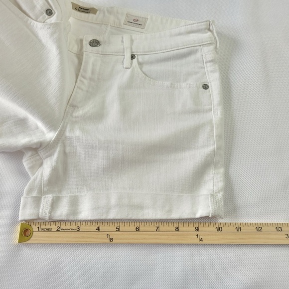 AG Adriano Goldschmied White The Hailey Ex-Boyfriend roll up Jean Shorts size 26 - Picture 12 of 13